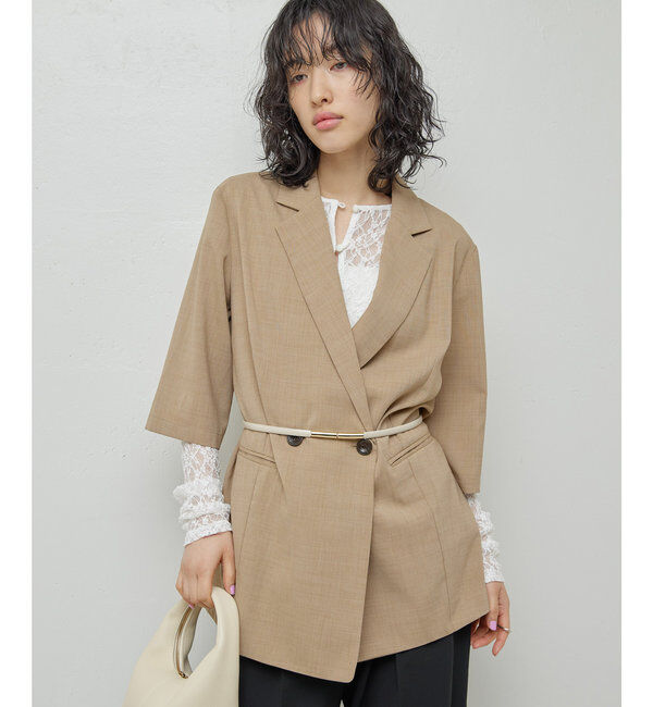  「【人気アイテムが今年も登場！】ハーフスリーブジャケット」|テーラードジャケット|