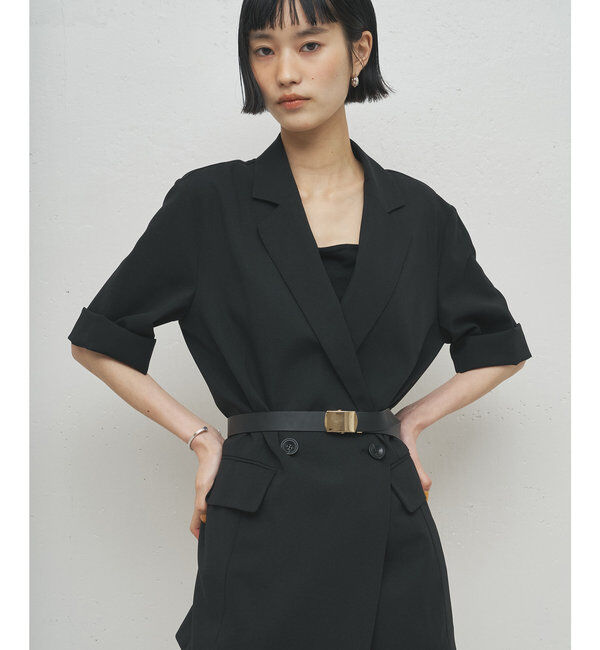  「【人気アイテムが今年も登場！】ハーフスリーブジャケット」|テーラードジャケット|ブラック