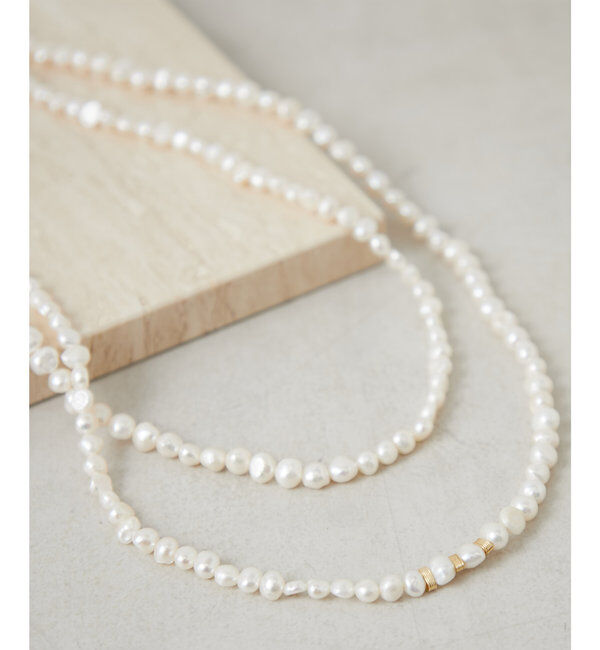  「【EO】ロングパールネックレス」|ネックレス|ホワイト