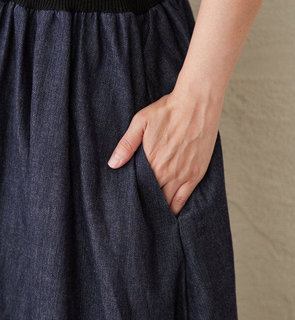  「【HERITANOVUM】デニムコンビワンピース」|ワンピース|