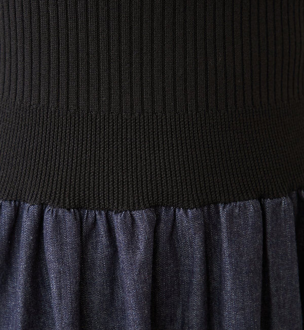  「【HERITANOVUM】デニムコンビワンピース」|ワンピース|