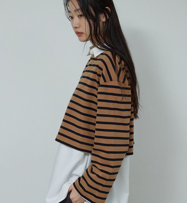  「【大人カジュアルの必需品】ボーダーバスクシャツ」|Tシャツ・カットソー|