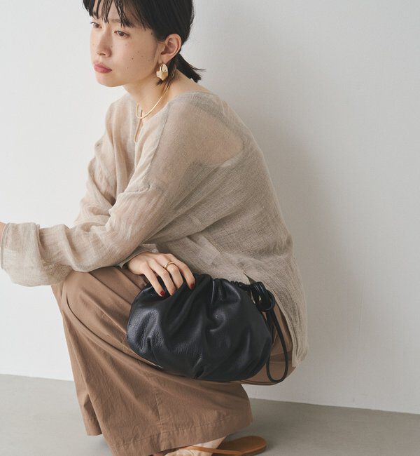  「レザー巾着4WAYショルダーバッグ」|ショルダー・メッセンジャー|