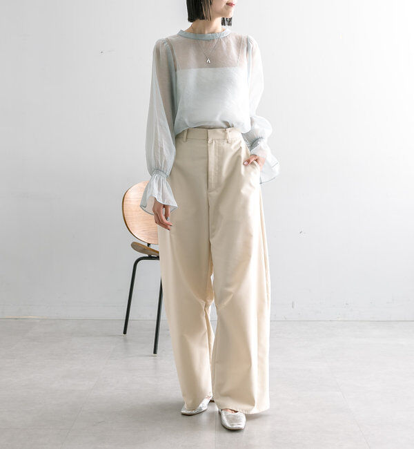  「【３サイズ/6色展開】カーブスラックス」|チノ|