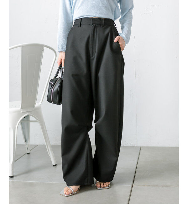  「【３サイズ/6色展開】カーブスラックス」|チノ|