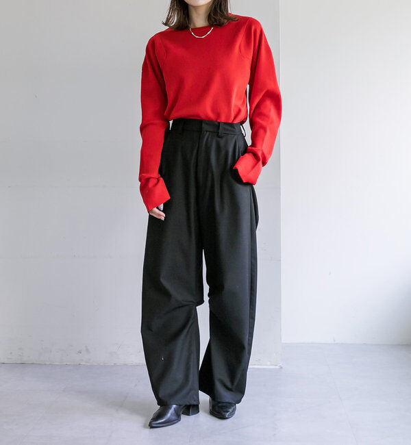  「【３サイズ/6色展開】カーブスラックス」|チノ|