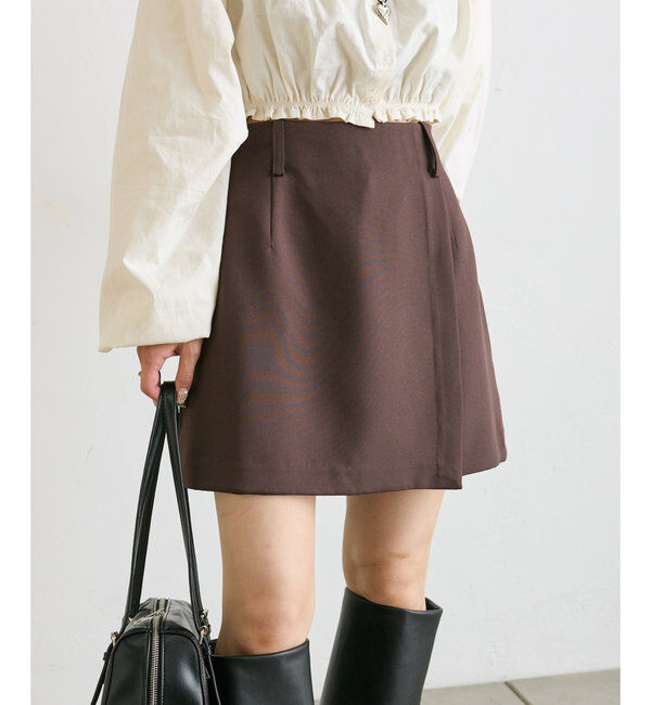  「【3サイズ展開】レイヤードミニスカパン」|チノ|