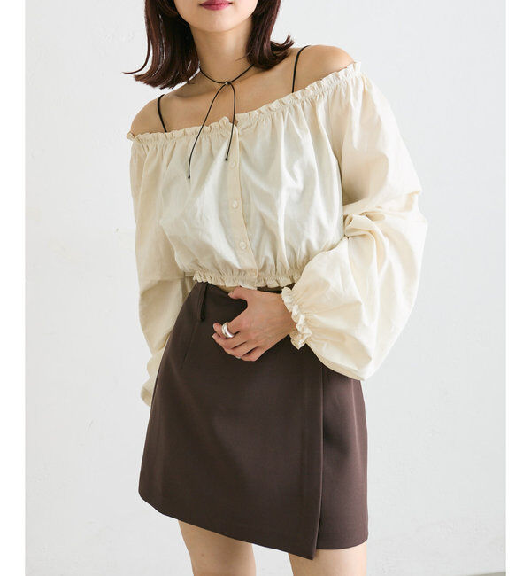  「【3サイズ展開】レイヤードミニスカパン」|チノ|