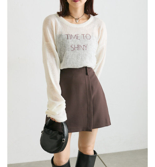  「【3サイズ展開】レイヤードミニスカパン」|チノ|