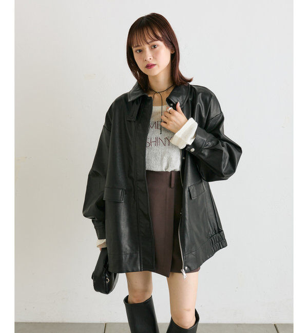  「【3サイズ展開】レイヤードミニスカパン」|チノ|