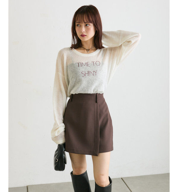  「【3サイズ展開】レイヤードミニスカパン」|チノ|