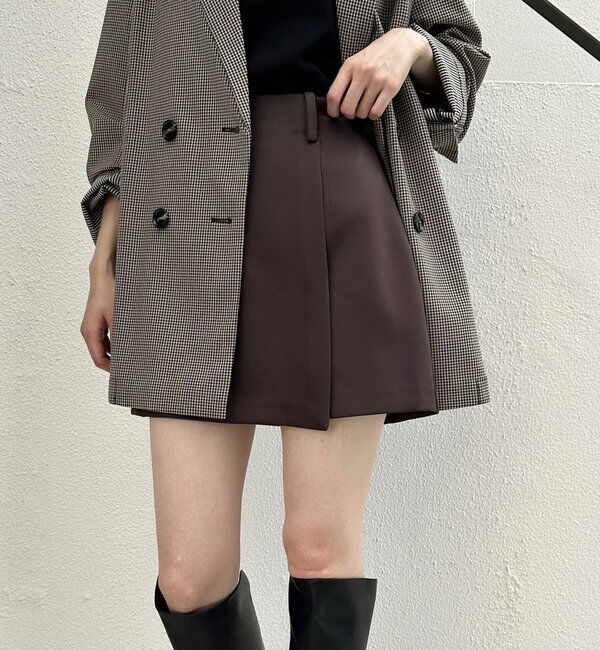  「【3サイズ展開】レイヤードミニスカパン」|チノ|