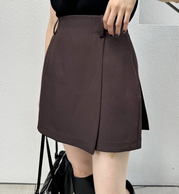  「【3サイズ展開】レイヤードミニスカパン」|チノ|