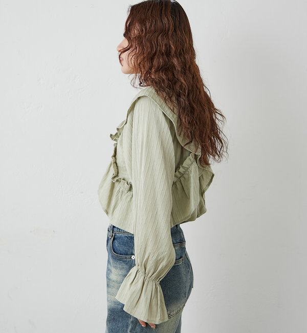  「[mline]オフショルフリルブラウス」|シャツ・ブラウス|