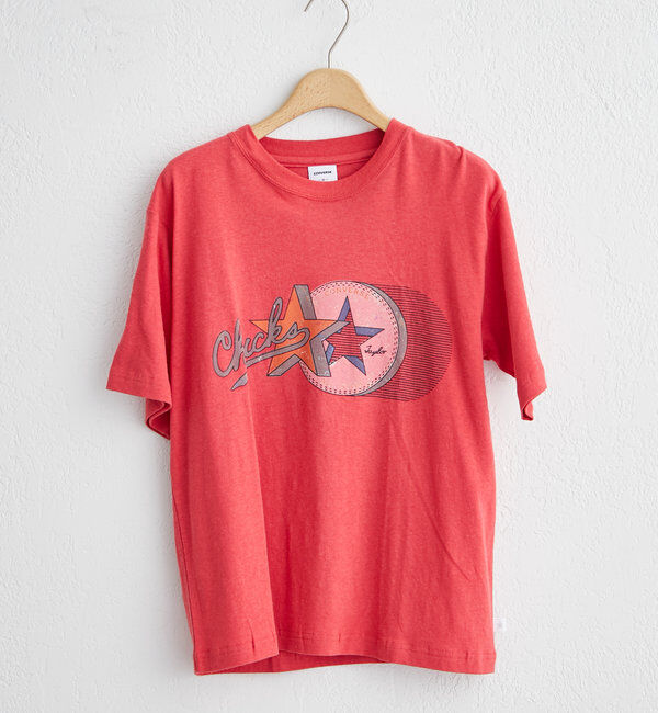 「[CONVERSE]ネップスラブ天竺アーカイブPT S/ST」|Tシャツ・カットソー|レッド
