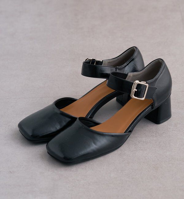  「バックルスクエアパンプス」|パンプス|