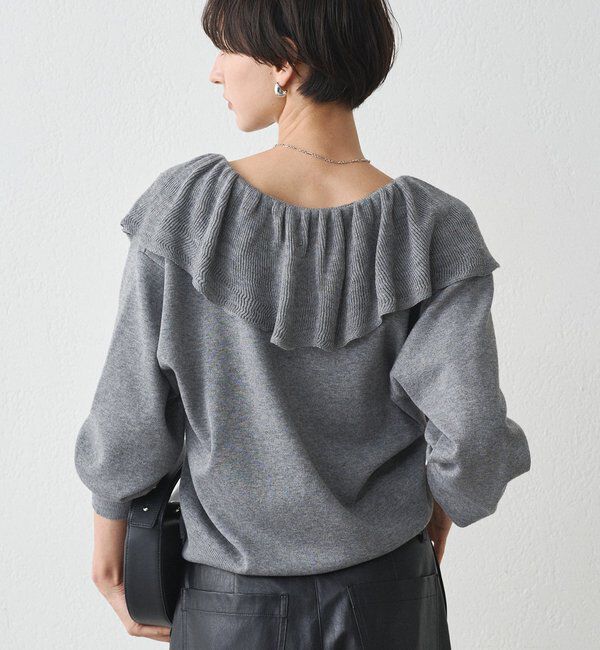  「フリルカラーニット」|ニット・セーター|