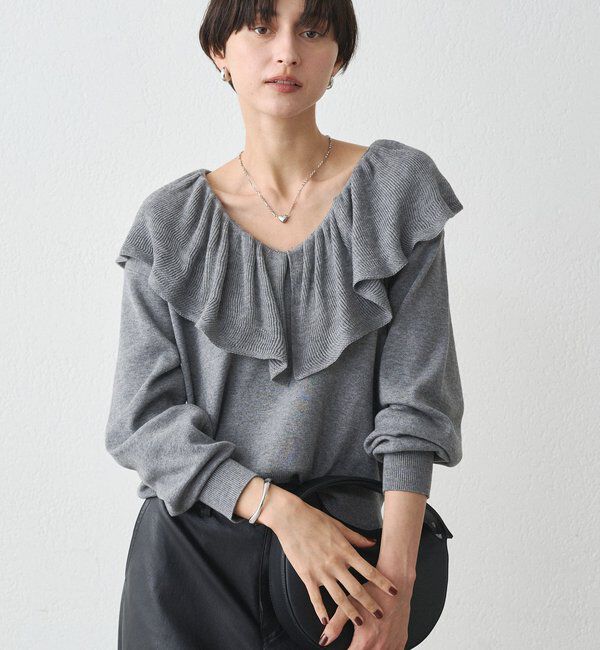  「フリルカラーニット」|ニット・セーター|