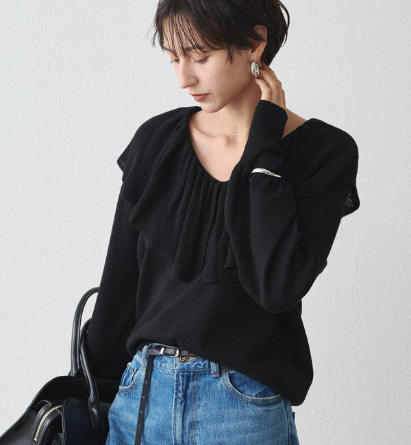  「フリルカラーニット」|ニット・セーター|