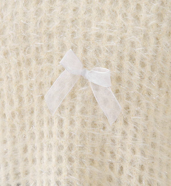  「【新色追加！】シャギーシアーリボンニット」|ニット・セーター|