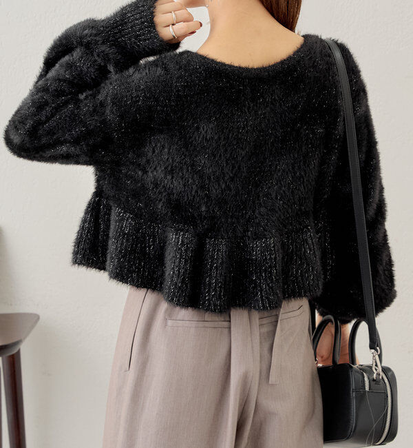  「【2WAY】シャギーペプラムVニット」|パーカー|