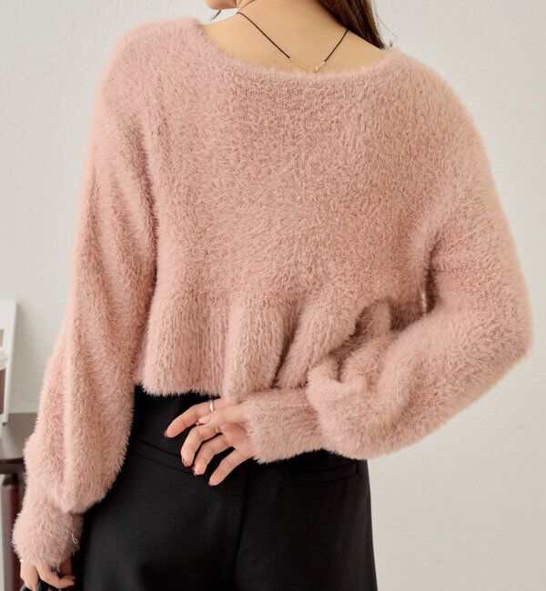  「【2WAY】シャギーペプラムVニット」|パーカー|