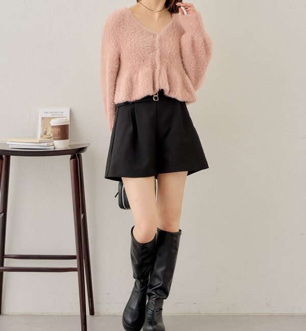  「【2WAY】シャギーペプラムVニット」|パーカー|