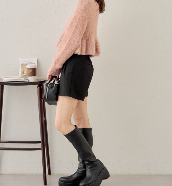  「【2WAY】シャギーペプラムVニット」|パーカー|