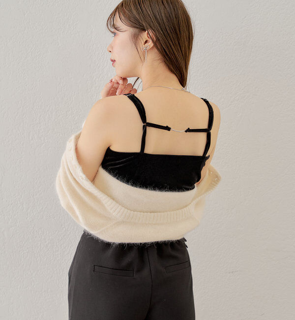  「チャーム付きベロアキャミ」|キャミソール|