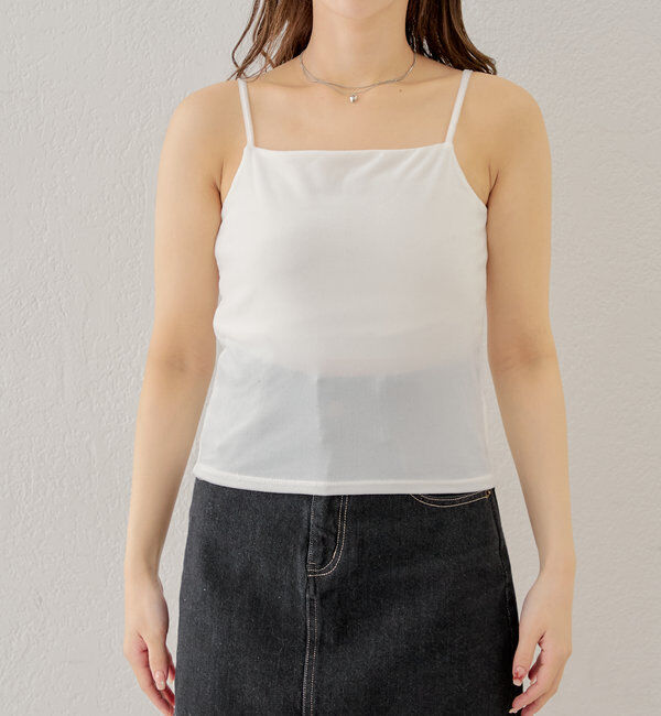  「チャーム付きベロアキャミ」|キャミソール|