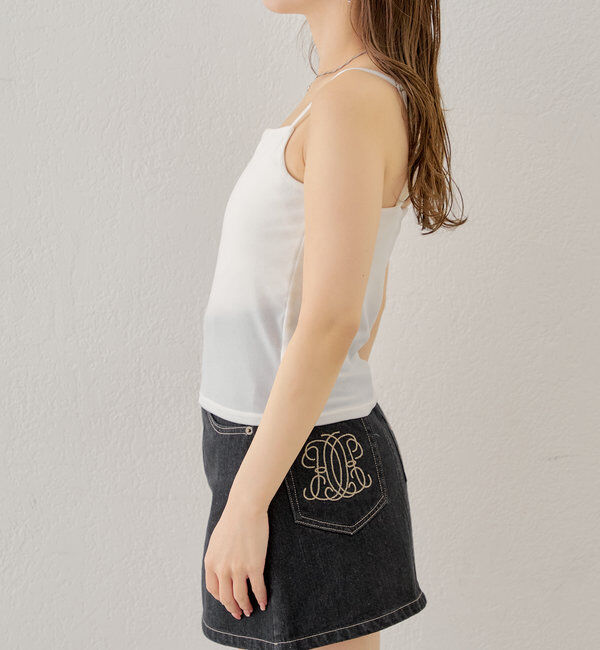  「チャーム付きベロアキャミ」|キャミソール|