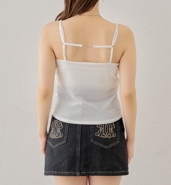  「チャーム付きベロアキャミ」|キャミソール|