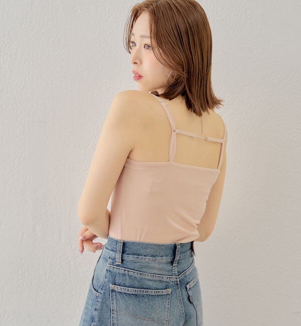  「チャーム付きベロアキャミ」|キャミソール|