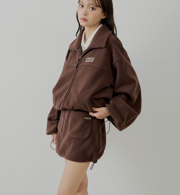  「【セットアップ対応】フリース台形ミニスカート」|スカート|