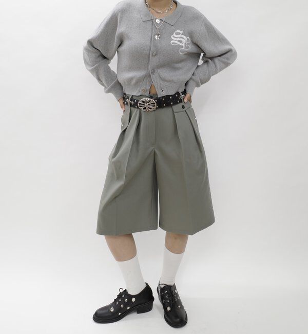  「【HiNT/ヒント】スタッズタックハーフスラックス」|その他|