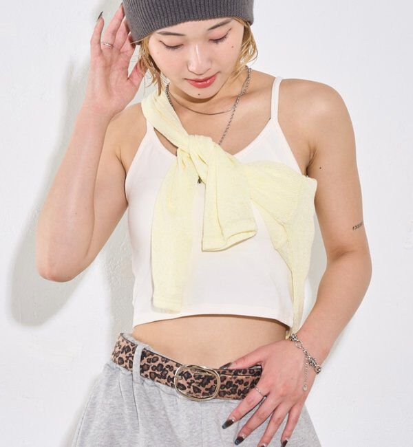  「カップ付きキャミソール」|キャミソール|アイボリー