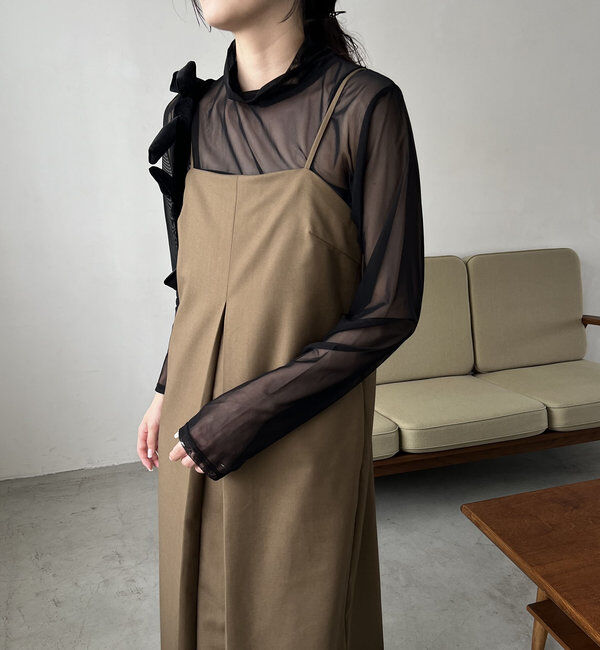  「【低身長サイズあり】タックベアワンピース」|ワンピース|