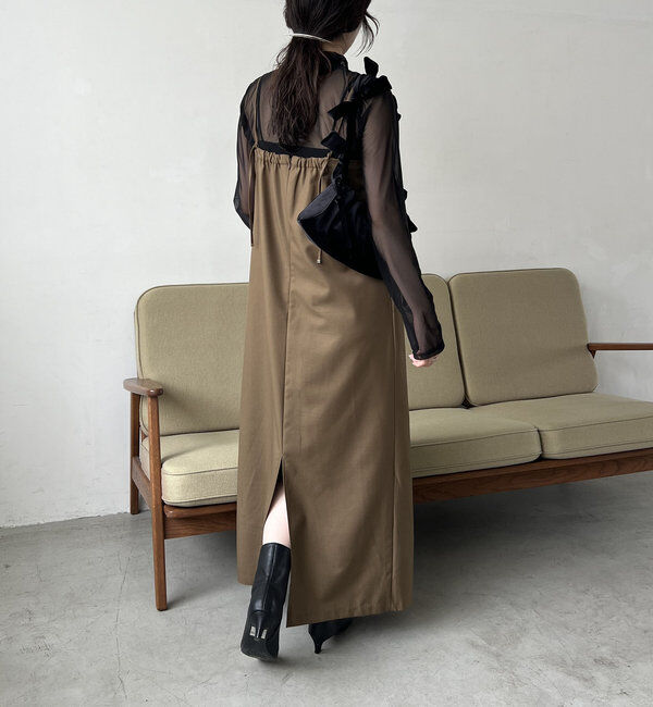  「【低身長サイズあり】タックベアワンピース」|ワンピース|