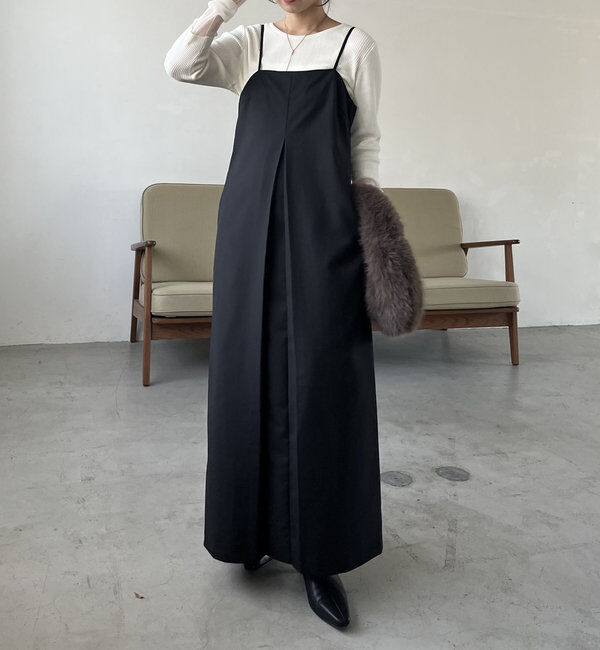  「【低身長サイズあり】タックベアワンピース」|ワンピース|