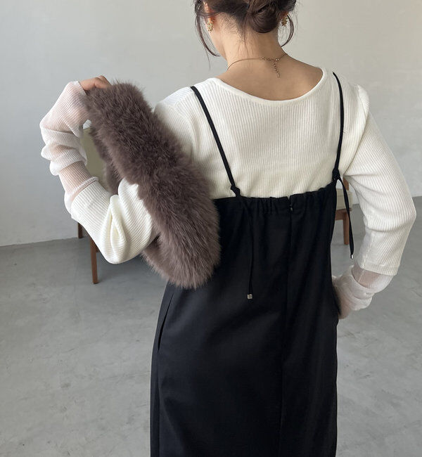  「【低身長サイズあり】タックベアワンピース」|ワンピース|