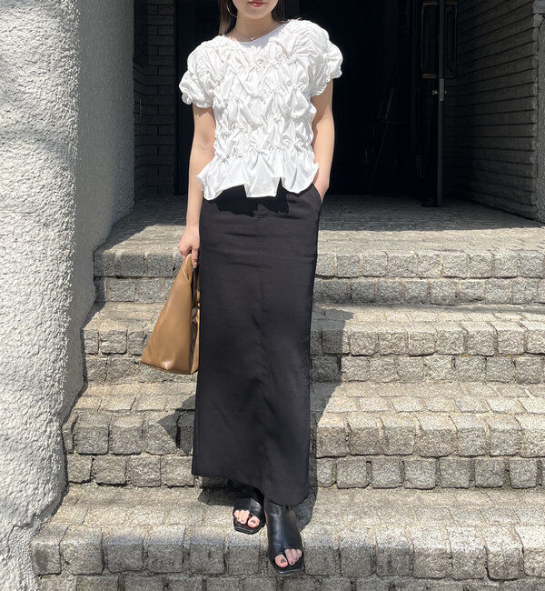  「【新色追加/全骨格◎】シャーリングホイップTシャツ」|Tシャツ・カットソー|