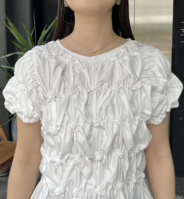  「【新色追加/全骨格◎】シャーリングホイップTシャツ」|Tシャツ・カットソー|