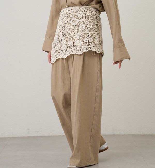  「【26SS予約】レースショール」|バンダナ・スカーフ|ホワイト