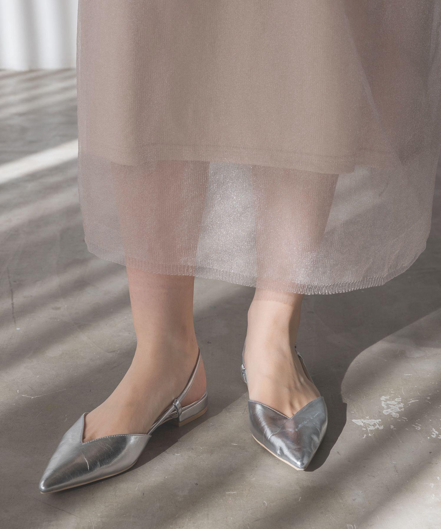 A part by 「ポインテッドフラットパンプス」|パンプス|