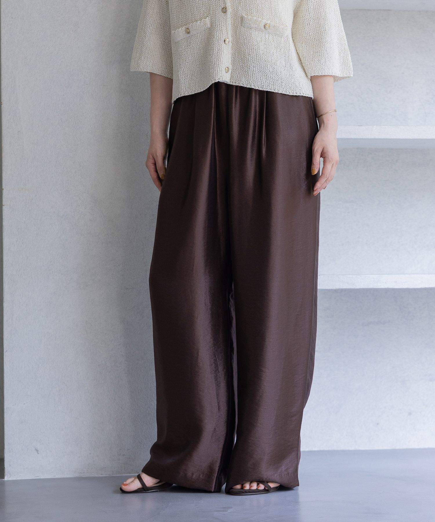 A part by 「ブライトイージーパンツ」|その他|ダークブラウン