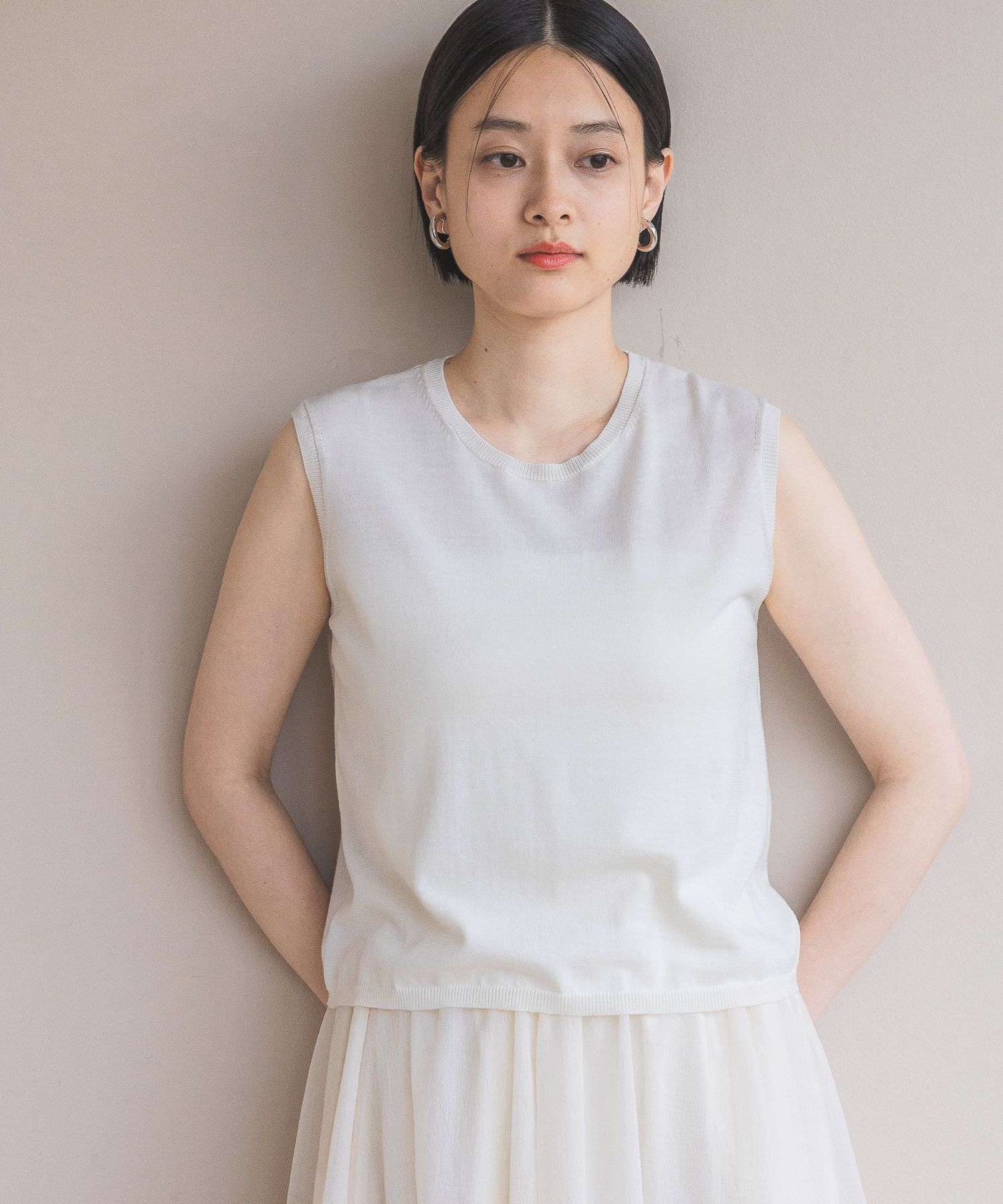 A part by 「【接触冷感】Frozzee ノースリーブニット」|Tシャツ・カットソー|