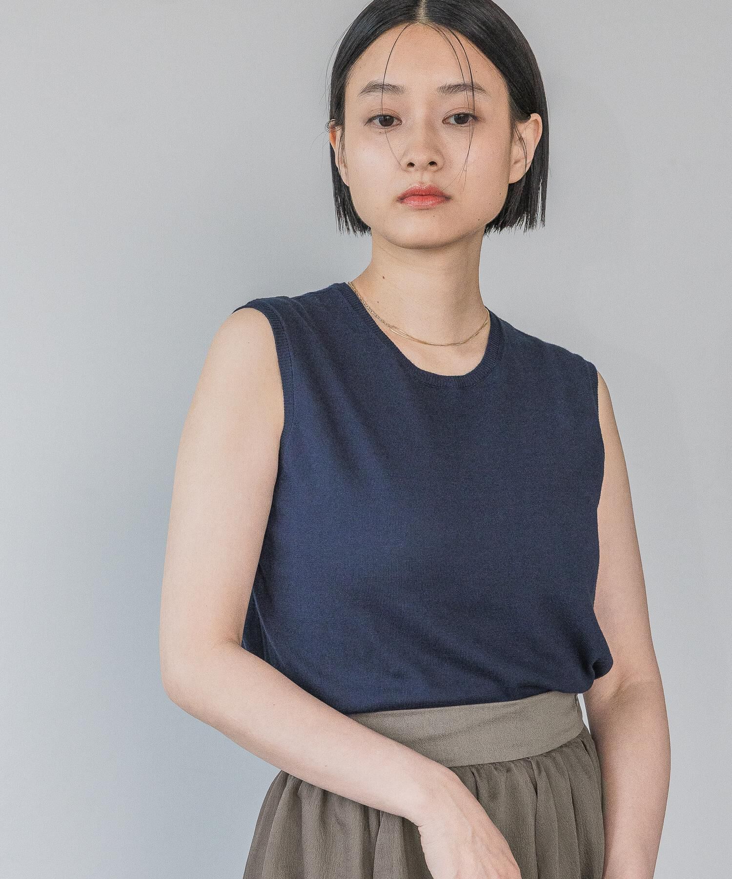 A part by 「【接触冷感】Frozzee ノースリーブニット」|Tシャツ・カットソー|