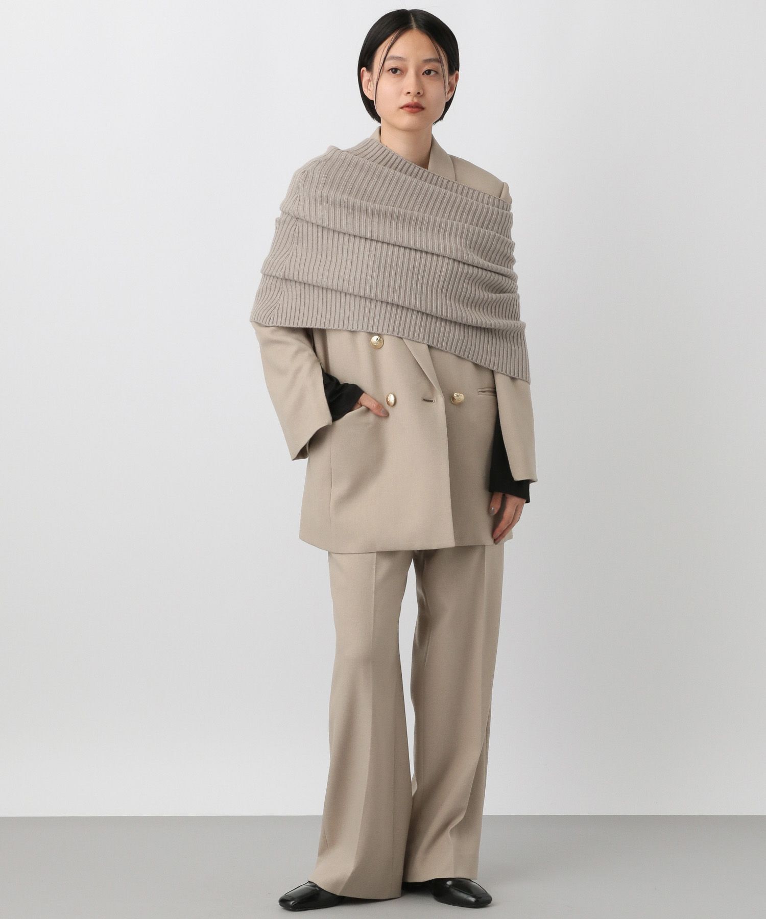 A part by 「リブニットケープ」|ストール|