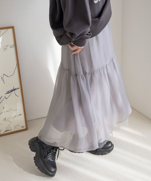 LOWRYS FARM「シアーボリュームスカート」|スカート|GRY5
