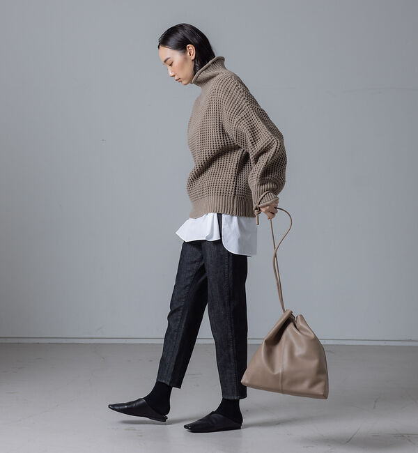 collex「ワッフルタートルニットプルオーバー」|ニット・セーター|
